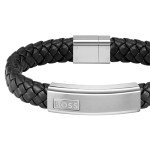 Boss Hugo Men's Leather Bracelet - Medium Size