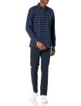Men's Blue Buffalo Plaid Long-Sleeve Flannel Shirt
