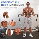 Pilates Bar Kit with Resistance Bands for Home Gym