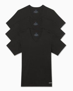 Calvin Klein Men's 3-Pack Short Sleeve V-Necks