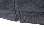 Men's Dark Grey Full-Zip Hoodie with Pockets