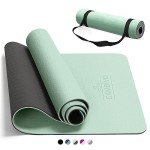 CAMBIVO TPE Yoga Mat for All Ages, Mint Green