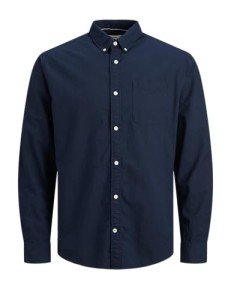 JACK & JONES Men's Navy Slim Fit Shirt, X-Large