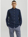 JACK & JONES Men's Navy Slim Fit Shirt, X-Large