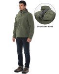 Men's Waterproof Softshell Jacket with Hood, Oliver Green