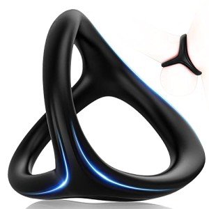 Adorime 3-in-1 Soft Silicone Penis Rings for Men