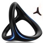 Adorime 3-in-1 Soft Silicone Penis Rings for Men