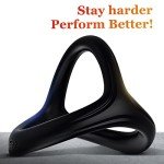 Adorime 3-in-1 Soft Silicone Penis Rings for Men