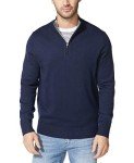 Nautica Men's Navy Quarter-Zip Sweater, Small