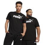 PUMA Men's Black Essential Logo T-Shirt, Medium
