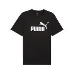 PUMA Men's Black Essential Logo T-Shirt, Medium