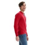 Hanes Men's Long Sleeve Beefy Henley - Burnt Brick