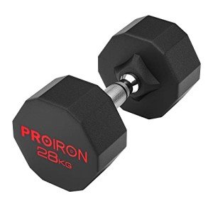ProIron 28kg Rubber Dumbbell for Home Gym