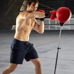 Boxing Ball Set with Gloves and Adjustable Stand