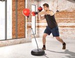 Boxing Ball Set with Gloves and Adjustable Stand