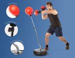 Boxing Ball Set with Gloves and Adjustable Stand