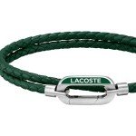 Lacoste Men's Green Leather Starboard Bracelet