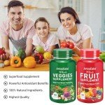 Superfood Fruit and Veggie Supplement Capsules Bundle