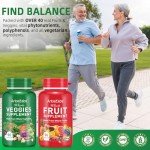 Superfood Fruit and Veggie Supplement Capsules Bundle