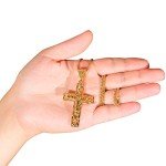 Men's 24k Gold Plated Filigree Cross Necklace