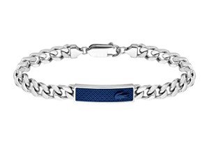 Lacoste Men's Silver Chain Bracelet - 190mm