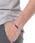 Lacoste Men's Silver Chain Bracelet - 190mm