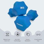 IWORKOUT Neoprene Hex Dumbbells Set - 4KG