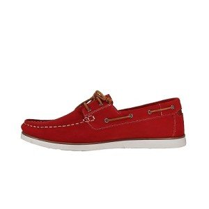 Wild Rhino Men's Brighton Red Suede Boat Shoes