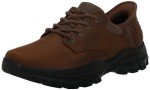 Skechers Men's Hands-Free Leather Sneakers, Dark Brown