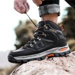 Men's Lightweight Non-Slip Hiking Shoes - Black
