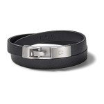 Bulova Men's Classic Leather Wrap Bracelet
