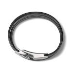 Bulova Men's Classic Leather Wrap Bracelet