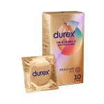 Durex Invisible Extra Lube Condoms - 10 Pack
