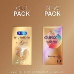 Durex Invisible Extra Lube Condoms - 10 Pack