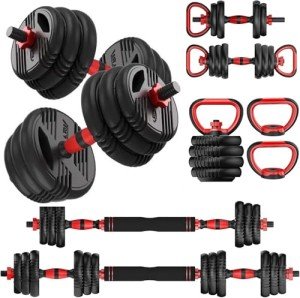 4-in-1 Adjustable Dumbbell Set for Home Gym