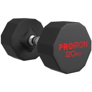 PROIRON 20kg Rubber Dumbbells for Home Gym