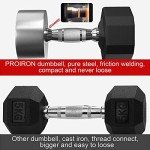 PROIRON 20kg Rubber Dumbbells for Home Gym