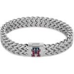 Tommy Hilfiger Men's Silver Monogram Link Bracelet