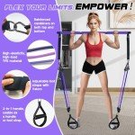 Versatile Pilates Bar Kit with Resistance Bands