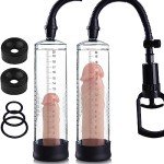 Men's Manual Vacuum Enlargement Pump with Cock Rings