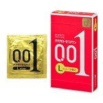 Okamoto 001 0.01mm Thinnest Large Condoms - 3 Pack