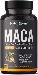 Organic Maca Root Powder Capsules for Men 1500 mg