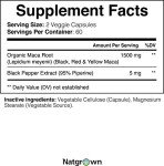 Organic Maca Root Powder Capsules for Men 1500 mg