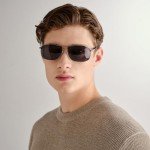 Lincoln Gunmetal Aviator Sunglasses for Men