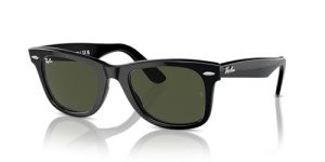 Ray-Ban Wayfarer Sunglasses RB2140, Black & Green