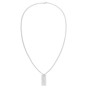 Calvin Klein Men's Silver Grid Pendant Necklace