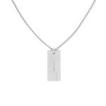 Calvin Klein Men's Silver Grid Pendant Necklace