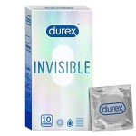 Durex Invisible Ultra Thin Men's Condoms - 10 Pack