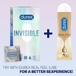 Durex Invisible Ultra Thin Men's Condoms - 10 Pack