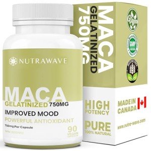 Potent Gelatinized Maca 750mg Capsules for Men & Women
